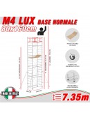Trabattello Professionale M4 LUX base normale Altezza lavoro 7,35 metri