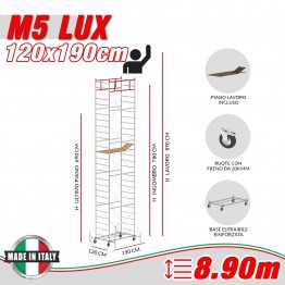 Trabattello Professionale M5 LUX Altezza lavoro 8,90 metri