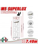 Trabattello Professionale M5 SUPERLUX Altezza lavoro 7,40 metri